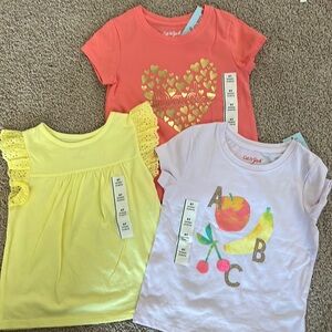NWT Cat and Jack Shirts size 4t 3 piece bundle